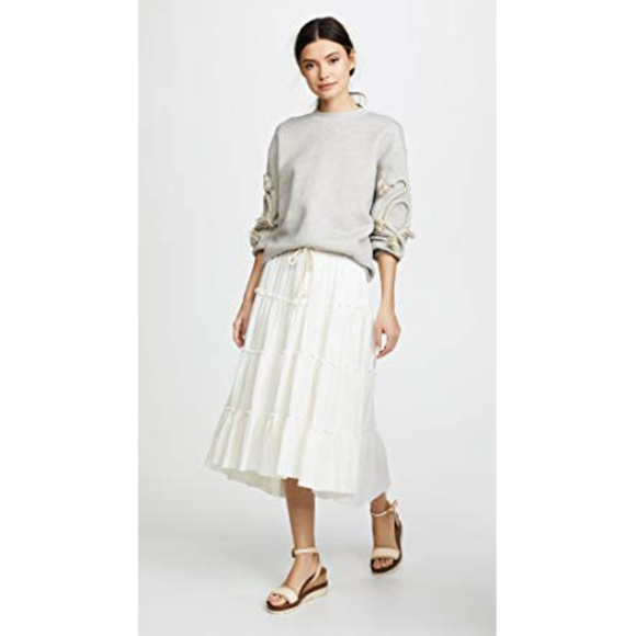 See By Chloe Dresses & Skirts - See By Chloé Ruffled Cream Maxi Prairie Skirt M